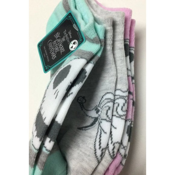 Disney The Nightmare Before Christmas Womens No Show Socks 3 Pairs - Picture 2 of 3